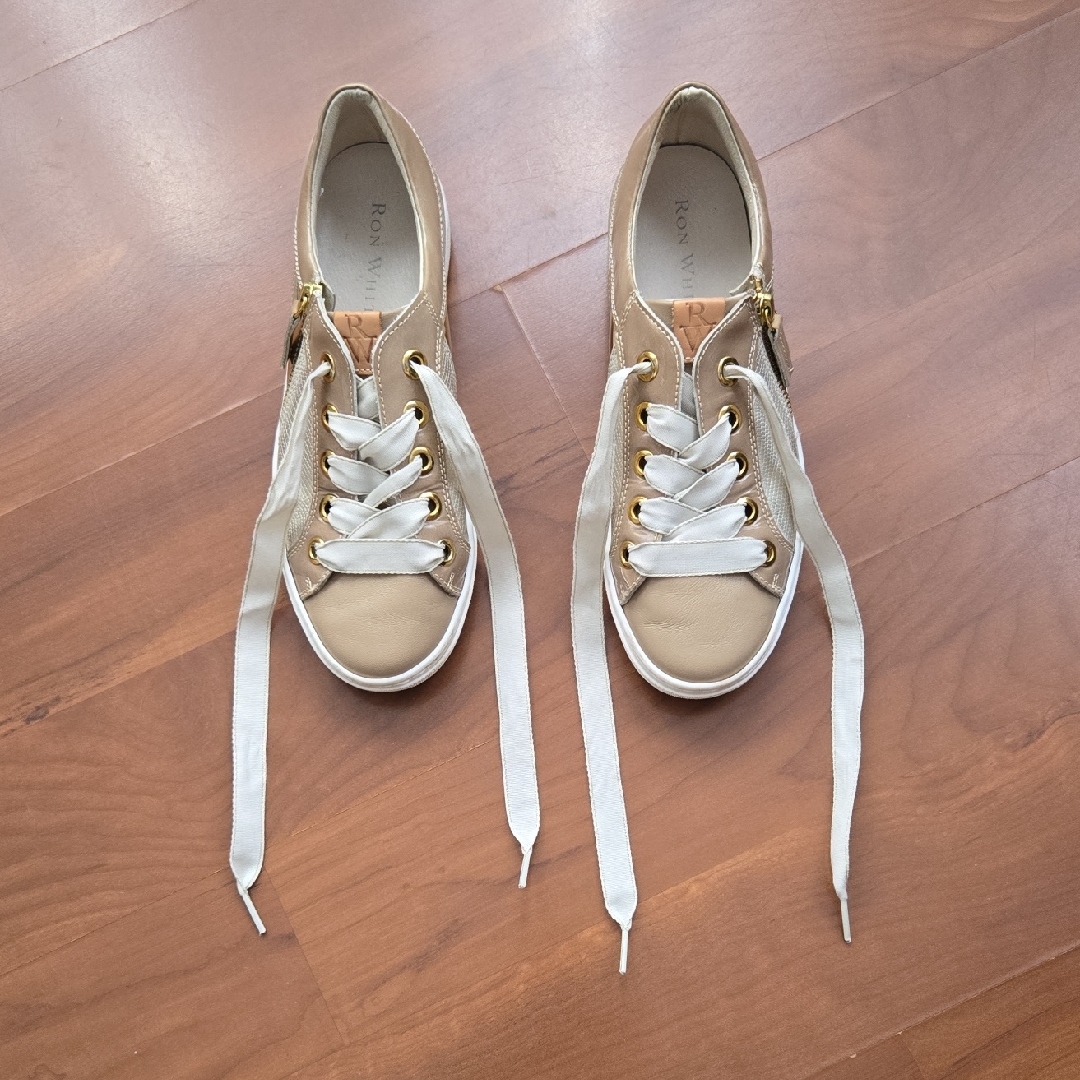 Ron White Ophelia Tan Leather Footbed Sneaker Size 38